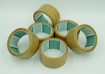 เทปกาวสีน้ำตาลยี่ห้อPOLYSEAL ขนิดกาวยาง