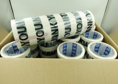 เทปขอบคุณ,เทปThank you,เทปขอบคุณพื้นสีขาวตัวหนังสือสีดำ